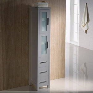 Fresca FST6260GR Torino Tall Bathroom Linen Side Cabinet in Grey