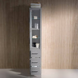 Fresca FST6260GR Torino Tall Bathroom Linen Side Cabinet in Grey