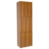 Fresca FST8090TK Bathroom Linen Side Cabinet with 3 Large Storage Areas in Teak