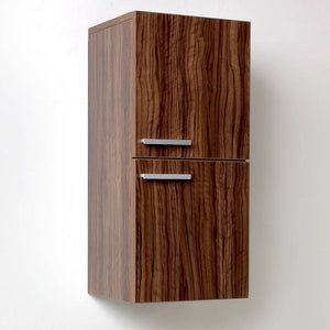 Fresca FST8091GW Bathroom Linen Side Cabinet with 2 Storage Areas in Walnut