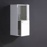 Fresca FST8091WH Bathroom Linen Side Cabinet with 2 Storage Areas in White