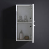 Fresca FST8091WH Bathroom Linen Side Cabinet with 2 Storage Areas in White