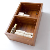 Fresca FST8092TK Bathroom Linen Side Cabinet with 2 Open Storage Areas in Teak