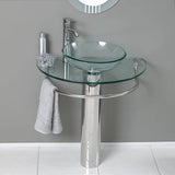 Fresca FVN1060 Attrazione 30" Modern Glass Bathroom Vanity with Frosted Edge Mirror