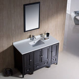 Fresca FVN20-122412ES Oxford 48" Traditional Bathroom Vanity with 2 Side Cabinets in Espresso