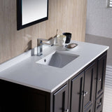 Fresca FVN20-122412ES Oxford 48" Traditional Bathroom Vanity with 2 Side Cabinets in Espresso