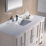 Fresca FVN20-123012AW Oxford 54" Traditional Bathroom Vanity with 2 Side Cabinets in Antique White