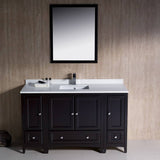 Fresca FVN20-123012ES Oxford 54" Traditional Bathroom Vanity with 2 Side Cabinets in Espresso