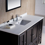 Fresca FVN20-123012ES Oxford 54" Traditional Bathroom Vanity with 2 Side Cabinets in Espresso