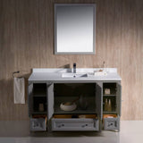 Fresca FVN20-123012GR Oxford 54" Gray Traditional Bathroom Vanity with 2 Side Cabinets