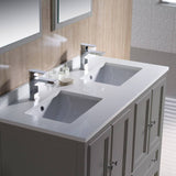 Fresca FVN20-2424GR Oxford 48" Gray Traditional Double Sink Bathroom Vanity