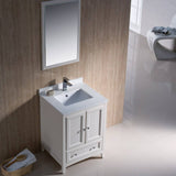 Fresca FVN2024AW Oxford 24" Traditional Bathroom Vanity in Antique White