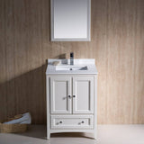 Fresca FVN2024AW Oxford 24" Traditional Bathroom Vanity in Antique White