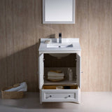 Fresca FVN2024AW Oxford 24" Traditional Bathroom Vanity in Antique White