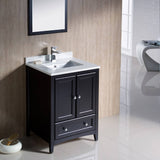 Fresca FVN2024ES Oxford 24" Traditional Bathroom Vanity in Espresso