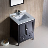 Fresca FVN2024ES Oxford 24" Traditional Bathroom Vanity in Espresso