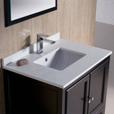 Fresca FVN2030ES Oxford 30" Traditional Bathroom Vanity in Espresso