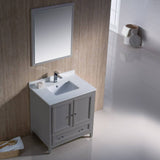 Fresca FVN2030GR Oxford 30" Gray Traditional Bathroom Vanity