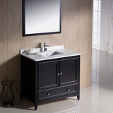 Fresca FVN2036ES Oxford 36" Traditional Bathroom Vanity in Espresso