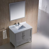 Fresca FVN2036GR Oxford 36" Gray Traditional Bathroom Vanity