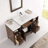 Fresca FVN21-122412AC Cambridge 48" Antique Coffee Traditional Bathroom Vanity with Mirror