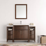 Fresca FVN21-123012AC Cambridge 54" Antique Coffee Traditional Bathroom Vanity with Mirror