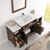 Fresca FVN21-123012AC Cambridge 54" Antique Coffee Traditional Bathroom Vanity with Mirror