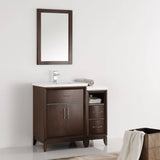 Fresca FVN21-2412AC Cambridge 36" Antique Coffee Traditional Bathroom Vanity with Mirror