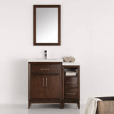 Fresca FVN21-2412AC Cambridge 36" Antique Coffee Traditional Bathroom Vanity with Mirror