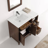 Fresca FVN21-2412AC Cambridge 36" Antique Coffee Traditional Bathroom Vanity with Mirror