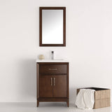 Fresca FVN2124AC Cambridge 24" Antique Coffee Traditional Bathroom Vanity with Mirror