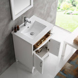 Fresca FVN2124WH Cambridge 24" White Traditional Bathroom Vanity with Mirror