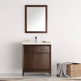 Fresca FVN2130AC Cambridge 30" Antique Coffee Traditional Bathroom Vanity with Mirror