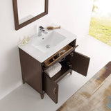 Fresca FVN2130AC Cambridge 30" Antique Coffee Traditional Bathroom Vanity with Mirror