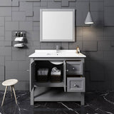 Fresca FVN2340GR Manchester 42" Gray Traditional Bathroom Vanity with Mirror