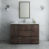 Fresca FVN31-122412ACA-FC Formosa 48" Floor Standing Modern Bathroom Vanity with Mirror in Acacia