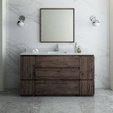 Fresca FVN31-123612ACA-FC Formosa 60" Floor Standing Single Sink Modern Bathroom Vanity with Mirror in Acacia