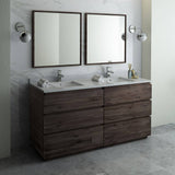 Fresca FVN31-3636ACA-FC Formosa 72" Floor Standing Double Sink Modern Bathroom Vanity with Mirrors in Acacia