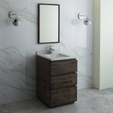 Fresca FVN3124ACA-FC Formosa 24" Floor Standing Modern Bathroom Vanity with Mirror in Acacia