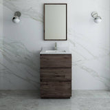 Fresca FVN3124ACA-FC Formosa 24" Floor Standing Modern Bathroom Vanity with Mirror in Acacia