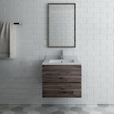 Fresca FVN3124ACA Formosa 24" Wall Hung Modern Bathroom Vanity with Mirror in Acacia