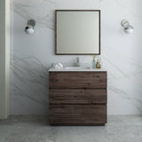 Fresca FVN3136ACA-FC Formosa 36" Floor Standing Modern Bathroom Vanity with Mirror in Acacia