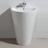 Fresca FVN5023WH Parma 24" White Pedestal Sink with Medicine Cabinet - Modern Bathroom Vanity