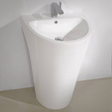 Fresca FVN5023WH Parma 24" White Pedestal Sink with Medicine Cabinet - Modern Bathroom Vanity