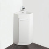 Fresca FVN5082WH Coda 14" White Modern Corner Bathroom Vanity