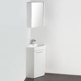 Fresca FVN5084WH Coda 18" White Modern Corner Bathroom Vanity