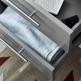 Fresca FVN6130GR-UNS Lucera 30" Gray Wall Hung Undermount Sink Modern Bathroom Vanity with Medicine Cabinet