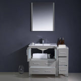 Fresca FVN62-3012GR-UNS Torino 42" Grey Modern Bathroom Vanity with Side Cabinet & Integrated Sink