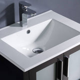 Fresca FVN6224ES-UNS Torino 24" Espresso Modern Bathroom Vanity with Integrated Sink