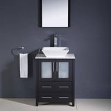 Fresca FVN6224ES-VSL Torino 24" Espresso Modern Bathroom Vanity with Vessel Sink